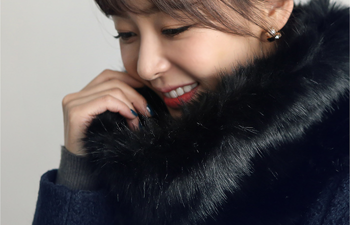 Petit Leather Fur Warmer