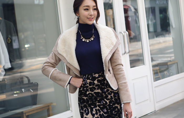 Short fur-lined jacket Rider Mustang