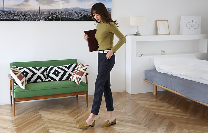 Pinstripe Slim 9 parts Slacks