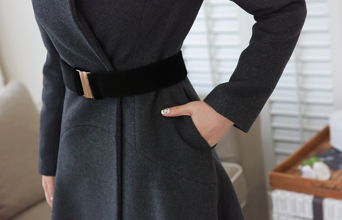 Touch Marion Coat Cashmere Ruffle