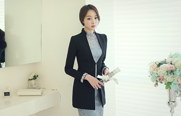 Luxury Jewelry Long Sleeve Jacket