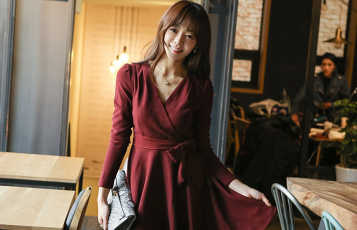 Eli Lab Flare Knit Dress