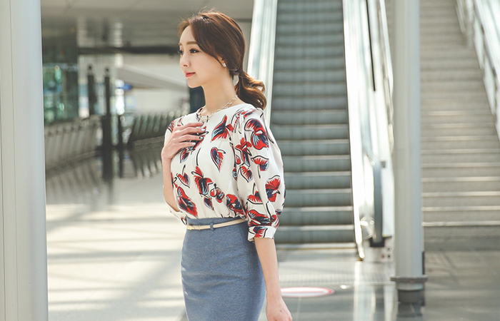 Fold Sleeve Blouse volume peteol