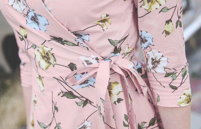 Spring Flower Wrap One Piece