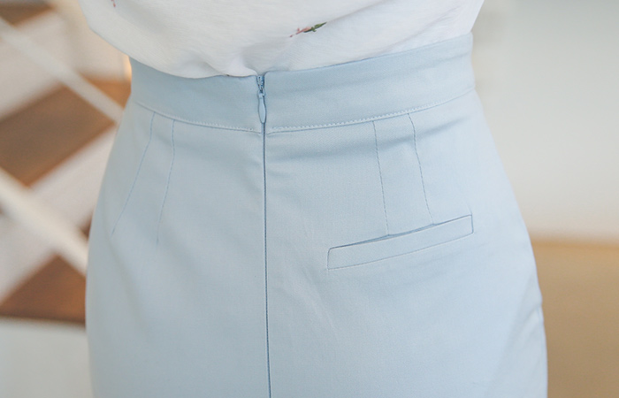 Basic cotton linens Span Skirt