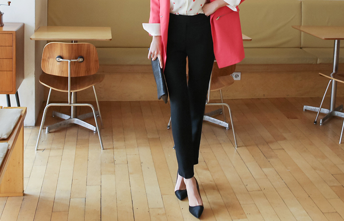 Side snap button Suit Pants