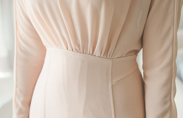 See-through look Ruched One Piece Volume