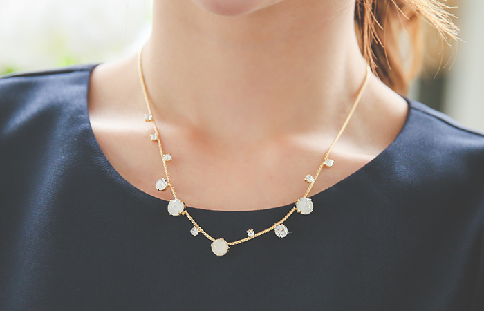 Ohpakeu Gold cubic Necklace