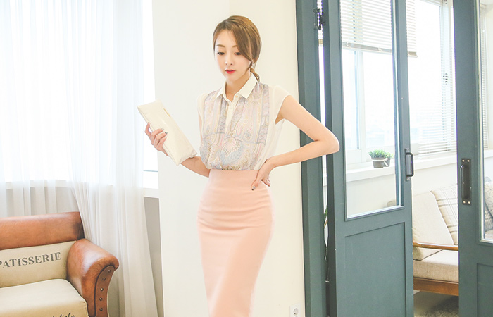 Paisley scarf two-way Blouse