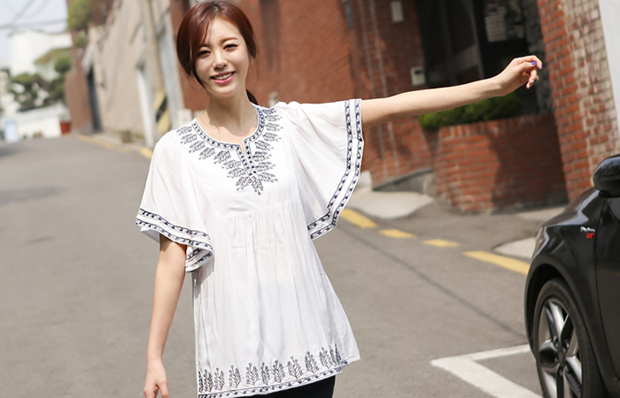 Indian embroidered blouse Long