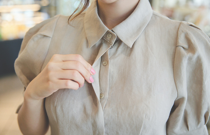 Puff Linen Blouse