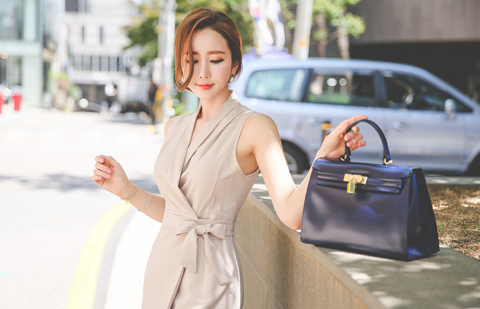 Modern feminine wrap One Piece