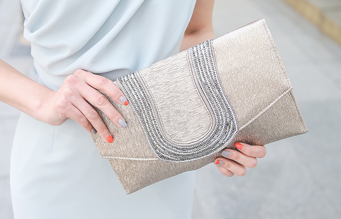 Rounding Square Chrome Clutch