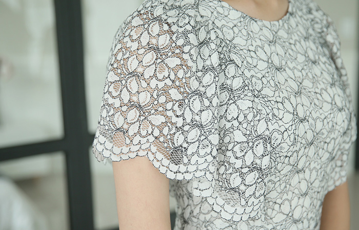 Luxury Race Frill Sleeve One Piece