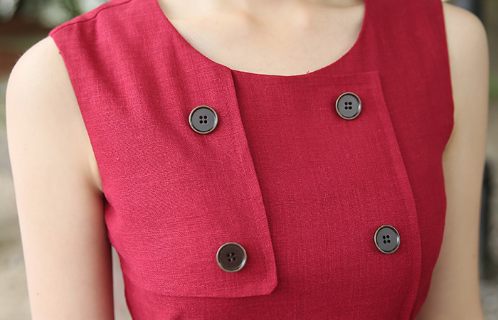 Romantic Linen Trench One Piece