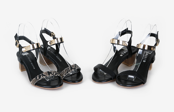 Platform shoes Sandals Cowhide gold metal