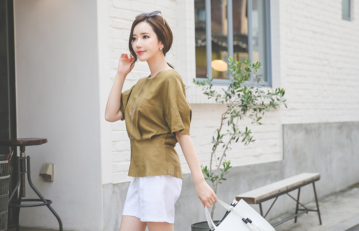 Natural Linen Blouse