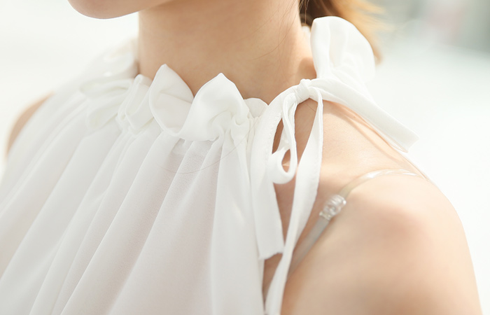 Frill Neck Blouse string