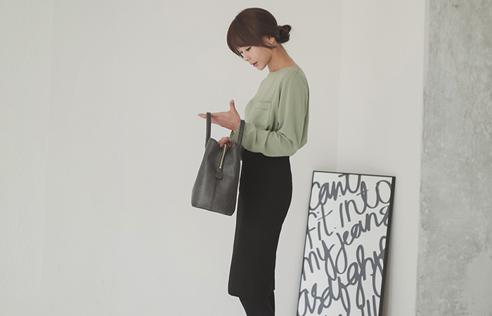 simple high waist Skirt_Sold-Out