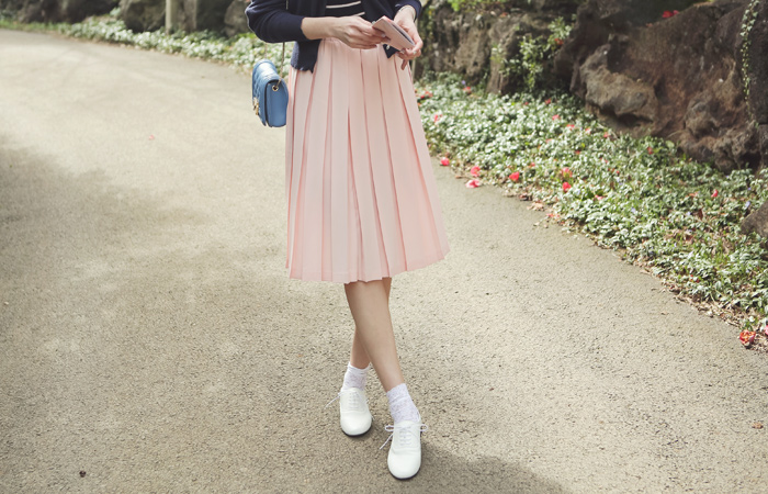 Sunny Pleats Banding Skirt