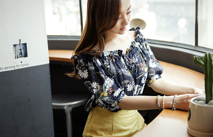 Summer string Shoulder Blouse