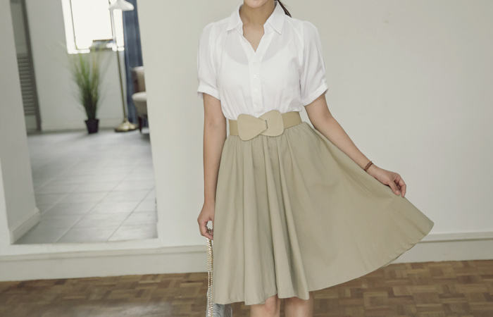 Shirt color combination Flare One Piece