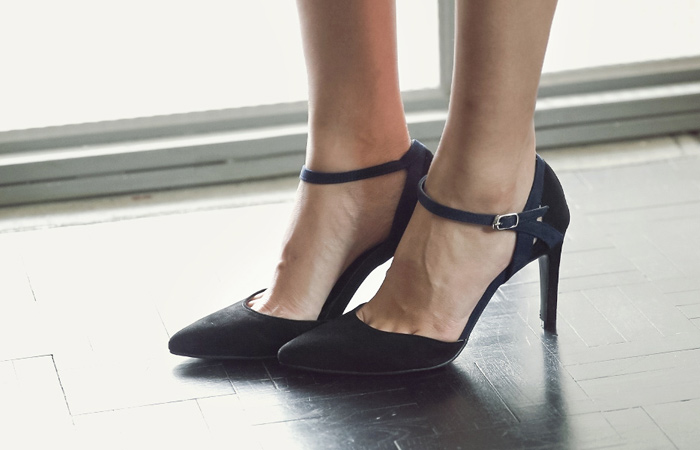 Suede Strap Heel