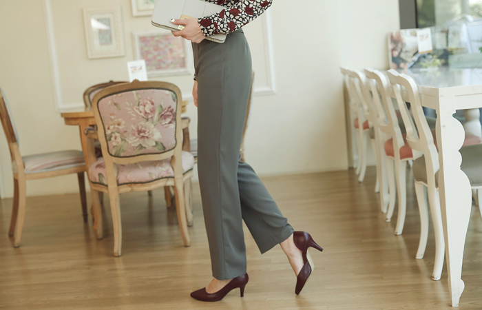Semi-wide high waist Pants