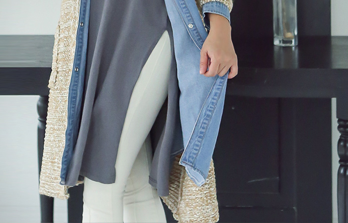 Cotton span Skinny pin tuck line