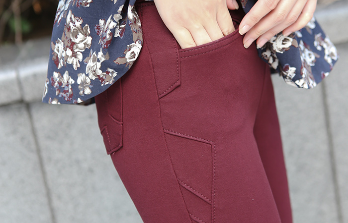 Incision Cotton span Banding Pants