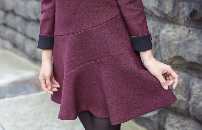 Marion Hart Neck Ruffle One Piece