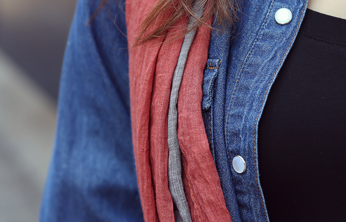 color cotton scarf pin