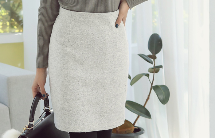 simple Wool Hline Skirt