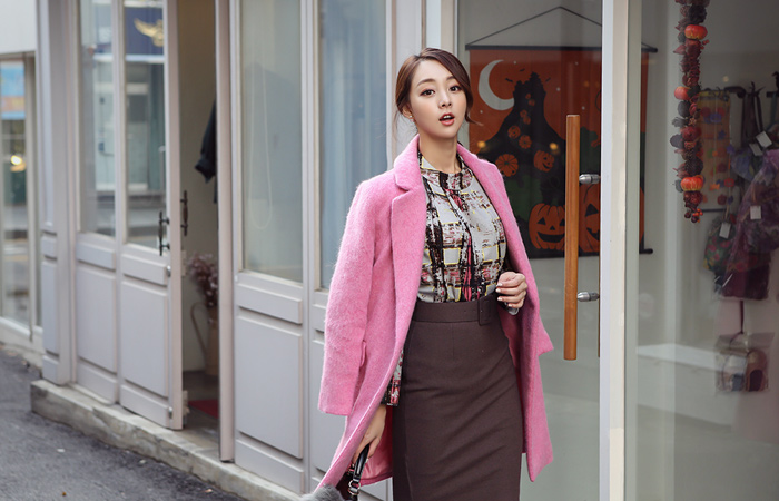 Semi-pit Mohair Wool Coat