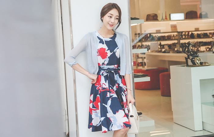 Romantic ribbon sleeves Cardigan