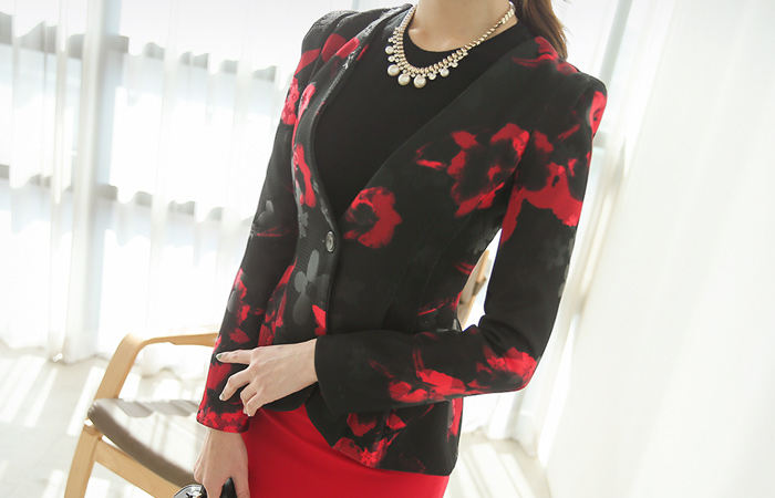 Spread Flower Black Jacket