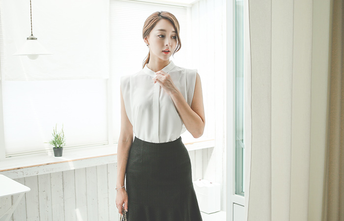 feminine pearl China Blouse