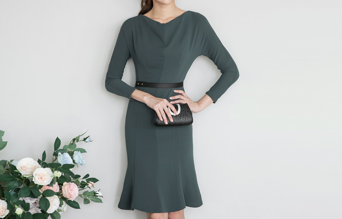 Boat cowl-neck Mermaid One Piece