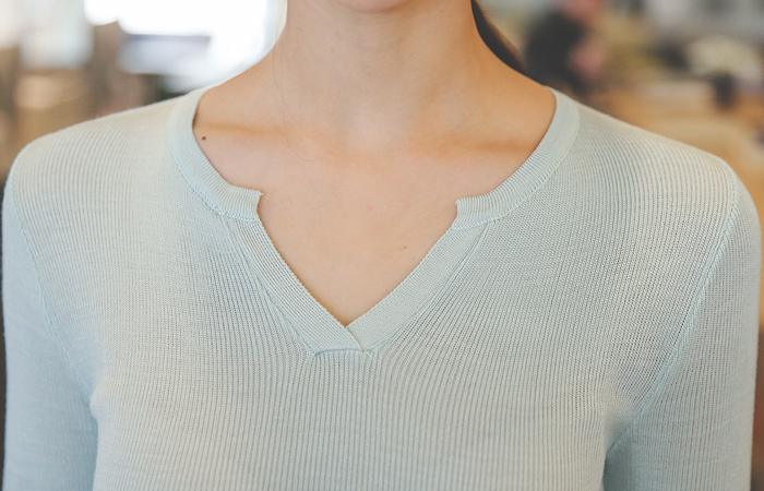 Basic Slim Fit V-neck Knit