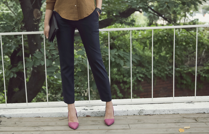 Slim Fit Basic Slacks