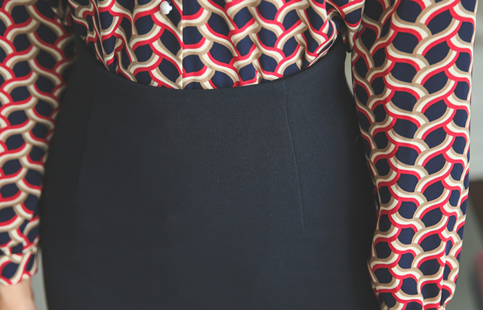 simple Span high waist Skirt (fall)