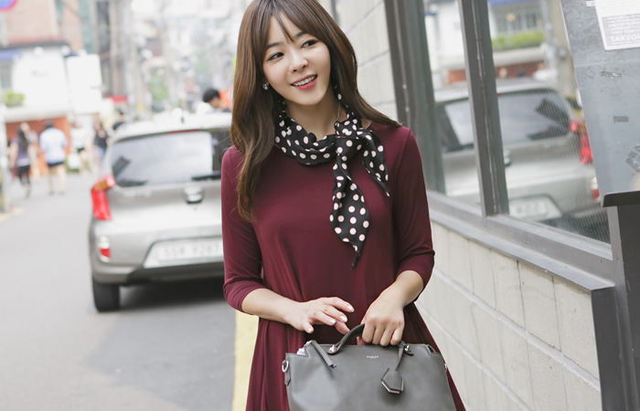 Back Ribbon Flare Dress