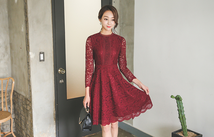 Antique Race Flare Dress