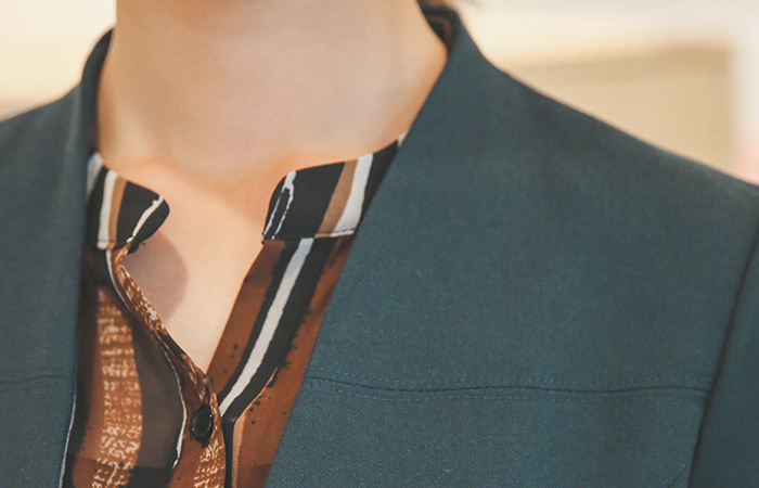 Karen Long stitch cut jacket