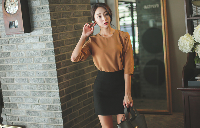 Loose Blouse unbalance slit