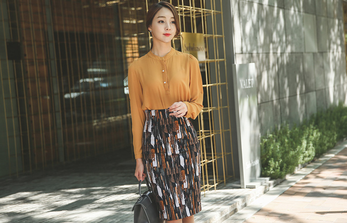 Kelly high waist Midi Skirt