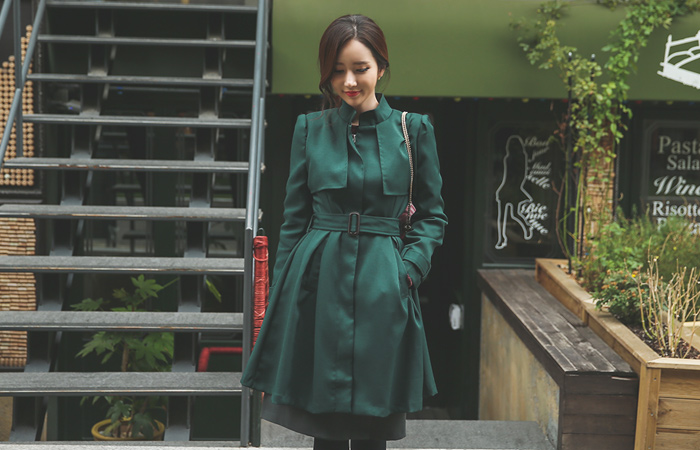 China Flare Zip Trench