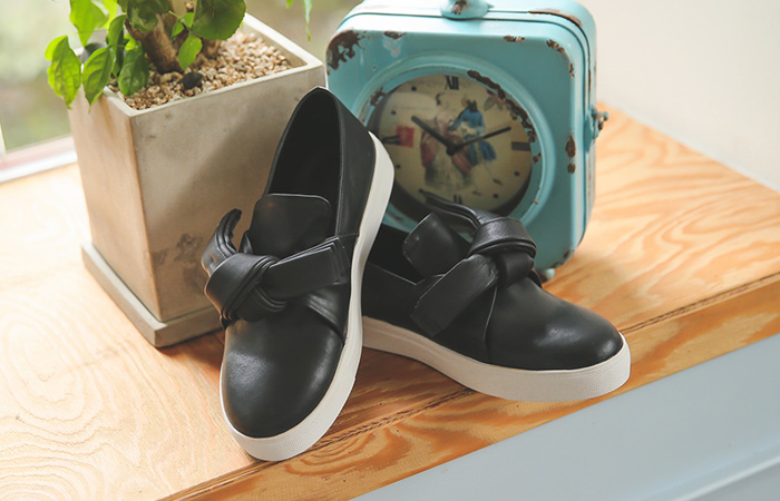 bowknot twist Slip-on Shoes