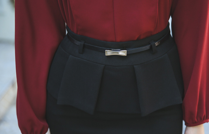 Pleats Skirt Formal Plum page