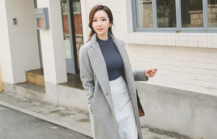 Daily overfit Wool quilted coat